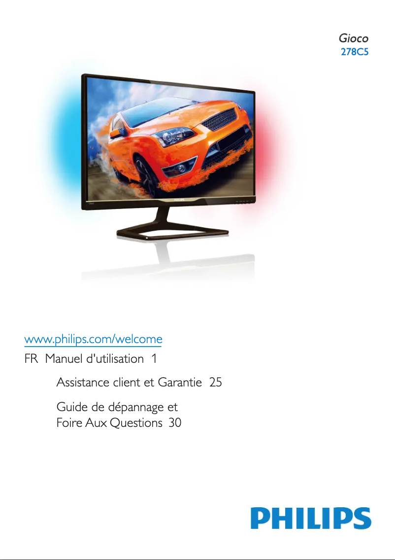 Page n°1 - Manuel utilisateur Philips Brilliance 278C5QHGSN