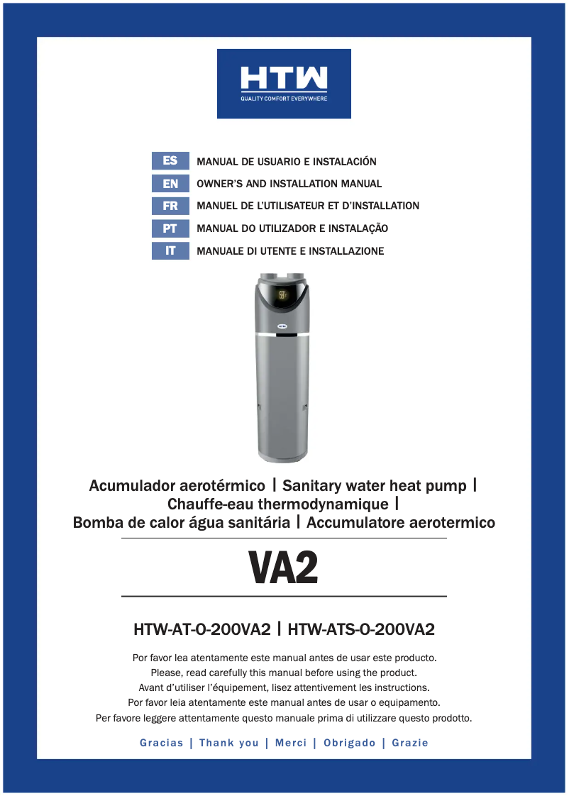 Page 1 de la notice Manuel utilisateur HTW HTW-AT-O-200VA2