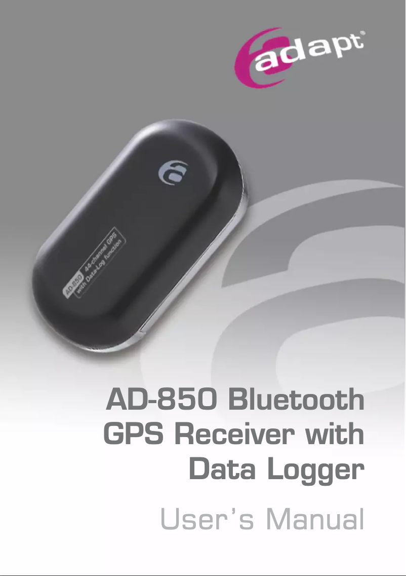 Page 1 de la notice Manuel utilisateur Adapt AD-850