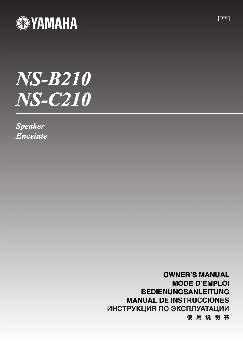 Page n°1 - Manuel utilisateur Yamaha NS-B210
