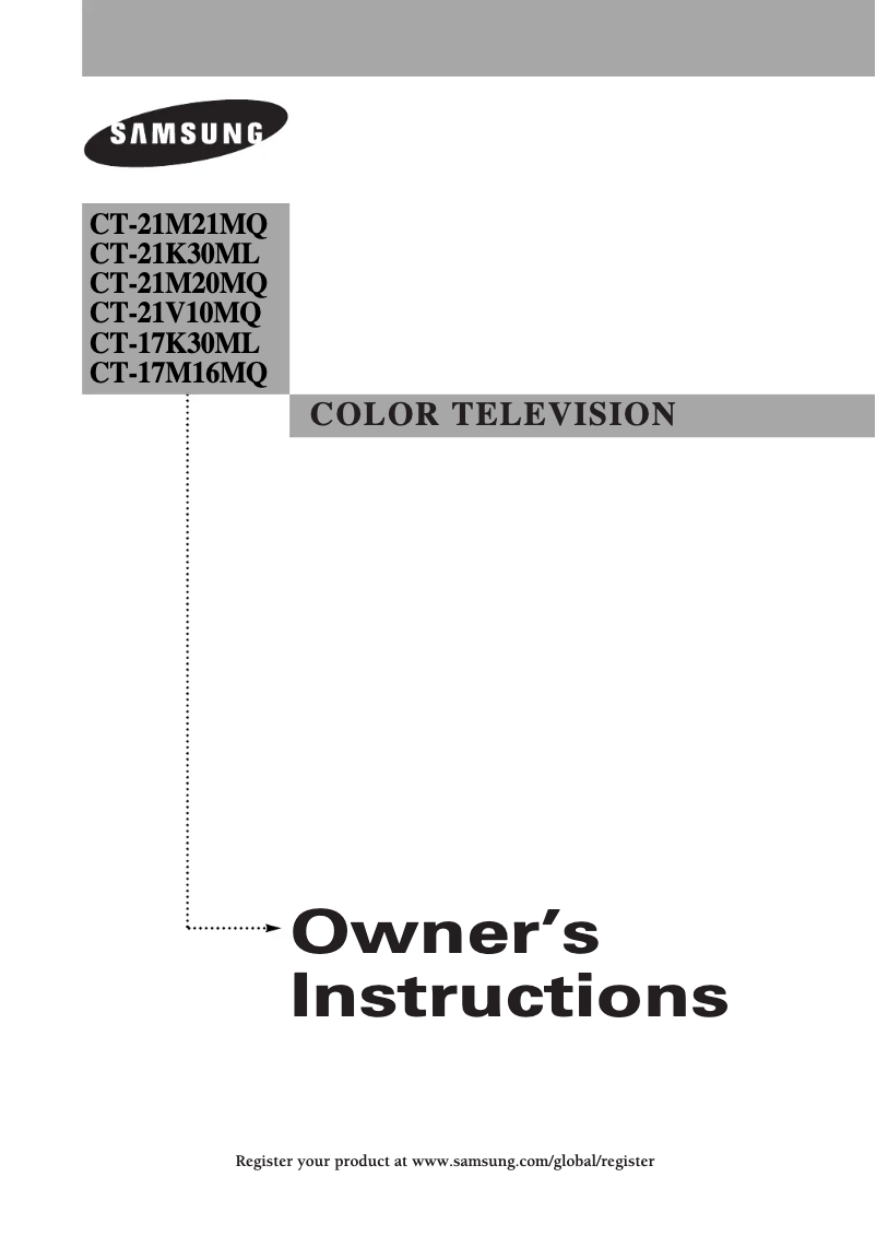 Image de la première page du manuel de l'appareil CT-21K30MH