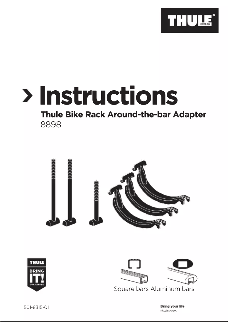 Image de la première page du manuel de l'appareil Bike Rack Around-the-Bar Adapter