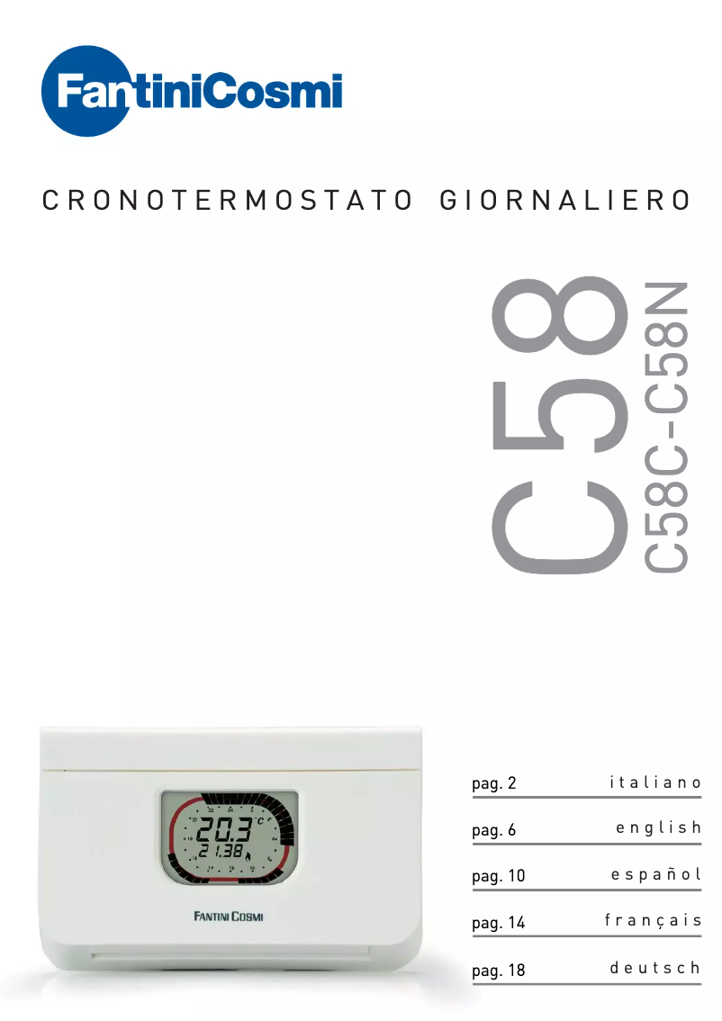 Página 1 del manual Manual de usuario Fantini Cosmi IntelliTherm C58