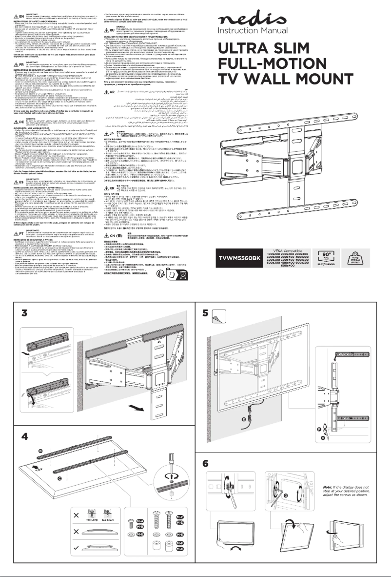 Page 1 de la notice Manuel utilisateur Nedis TVWM5560BK