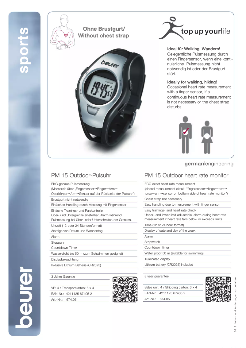 Image de la première page du manuel de l'appareil PM 15