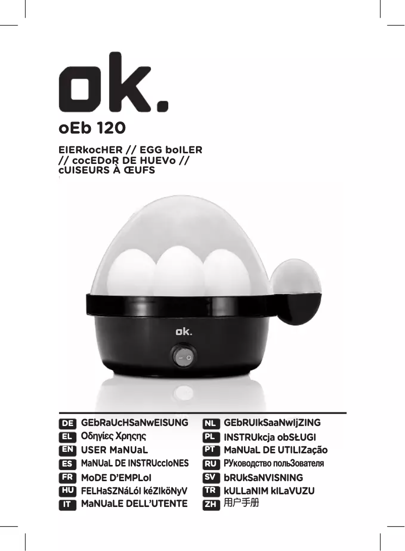 Page n°1 - Manuel utilisateur OK OEB 120
