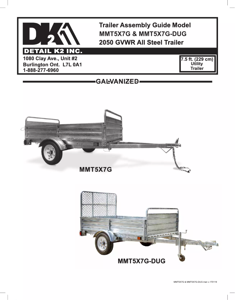 Image de la première page du manuel de l'appareil MMT5X7G