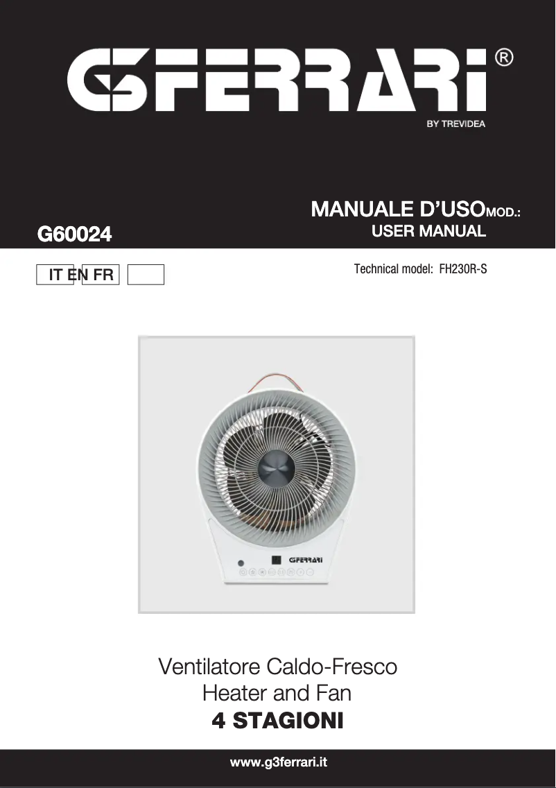 Página 1 del manual Manual de usuario G3 Ferrari 4 Stagioni G60024