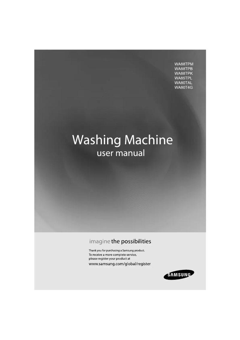 Page 1 de la notice Manuel utilisateur Samsung WA88TPBEH