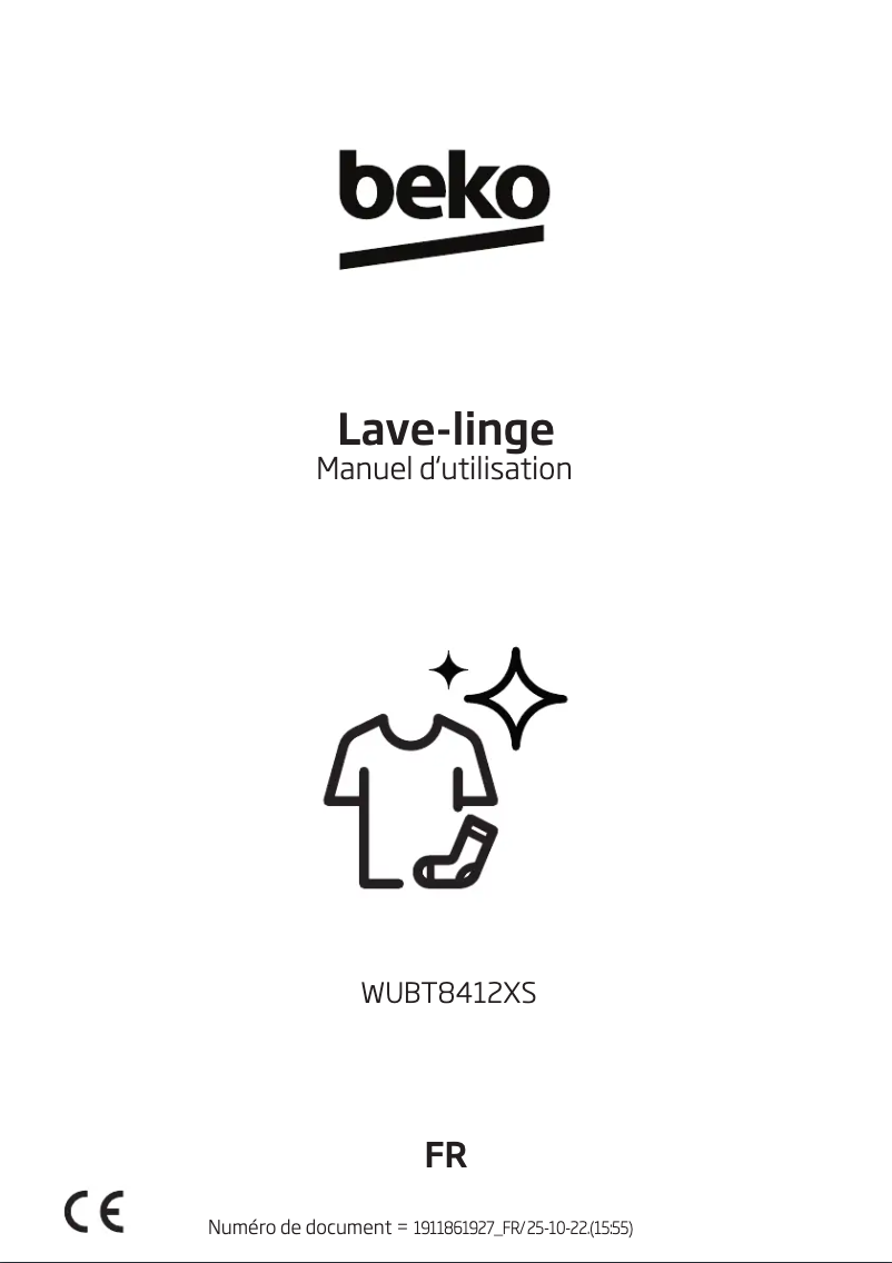 Image de la première page du manuel de l'appareil WUBT8412XS