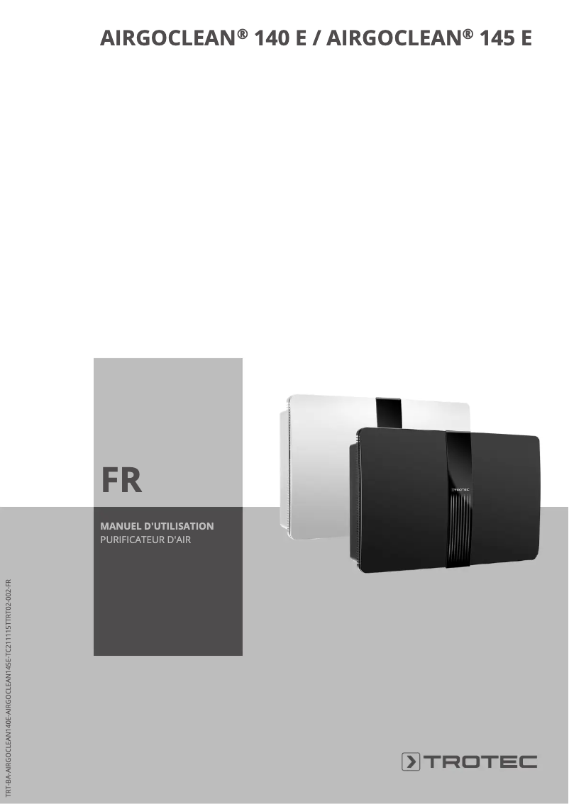 Página 1 del manual Manual de usuario Trotec AirgoClean 140 E