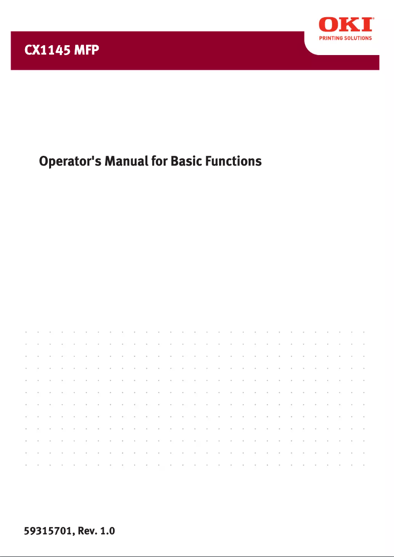 Página 1 del manual Manual de usuario OKI CX1145