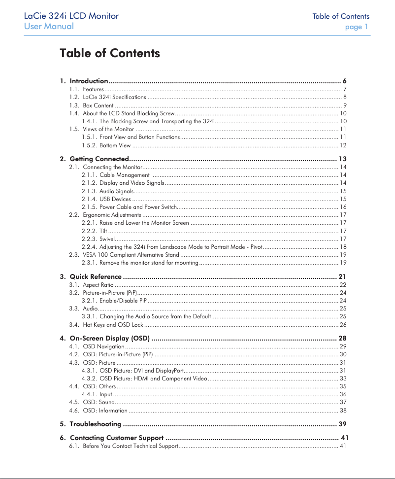 Página 1 del manual Manual de usuario LaCie 324i