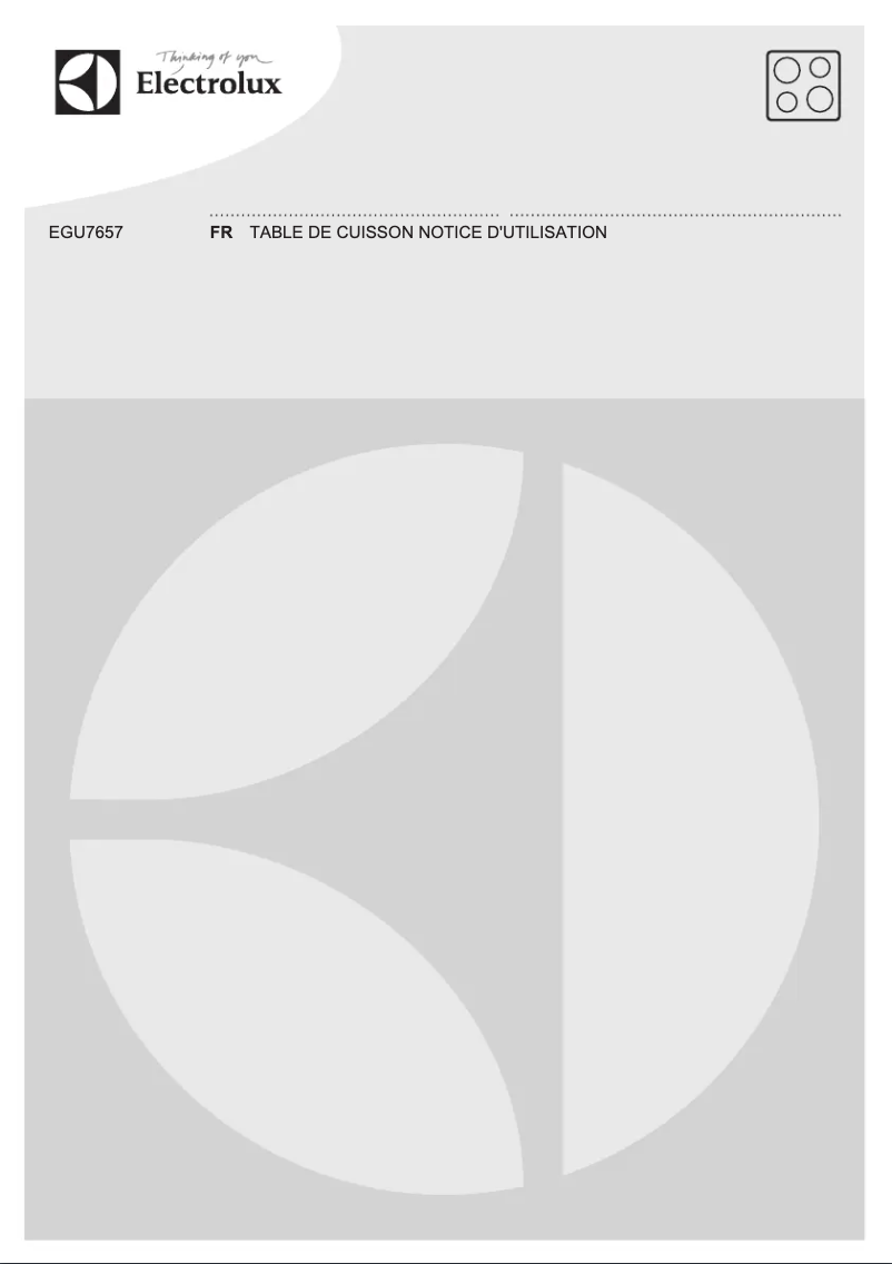 Page 1 of the manual User Manual Electrolux EGU7657NOX