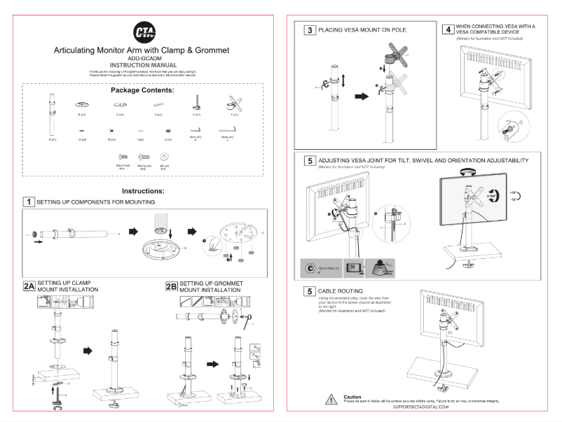 Page 1 de la notice Manuel utilisateur CTA Digital ADD-GCADM