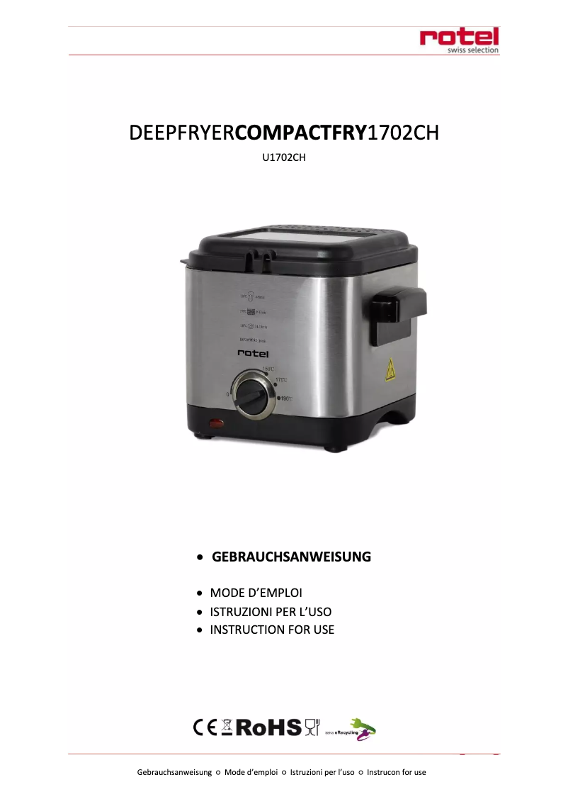 Image de la première page du manuel de l'appareil CompactFry