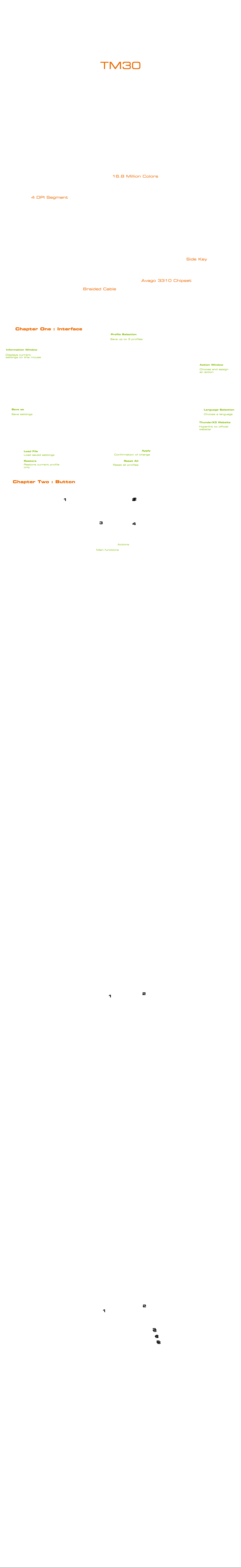 Page 1 de la notice Manuel utilisateur ThunderX3 TM30