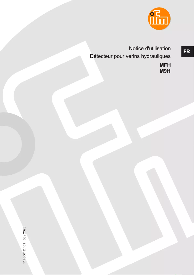 Page 1 de la notice Manuel utilisateur IFM MFH200