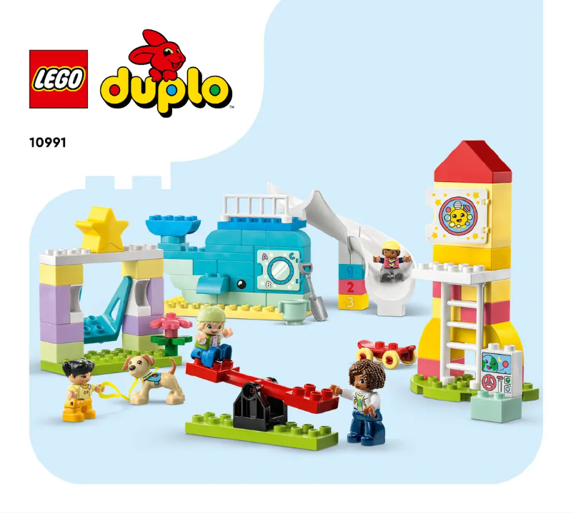 Page 1 de la notice Consignes visuelles Lego Duplo 10991