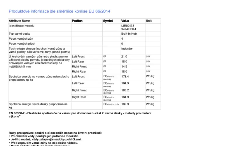 Image de la première page du manuel de l'appareil LIR60433