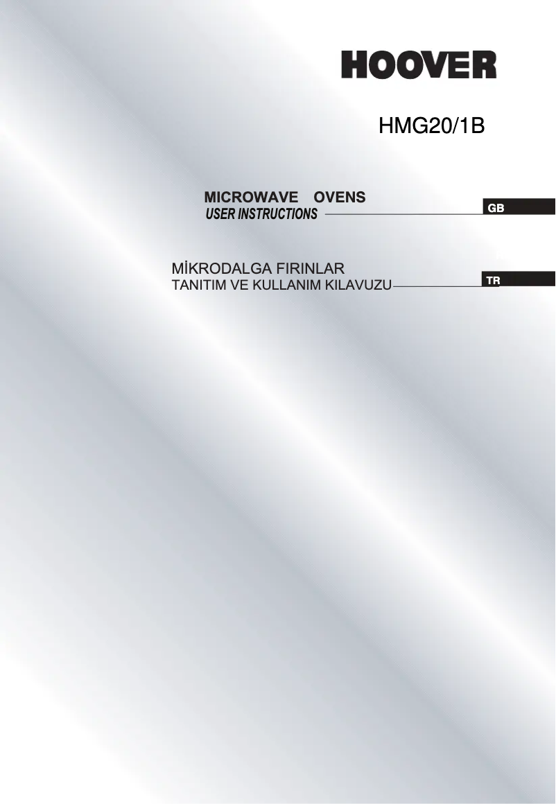 Page 1 de la notice Manuel utilisateur Hoover HMG20/1B