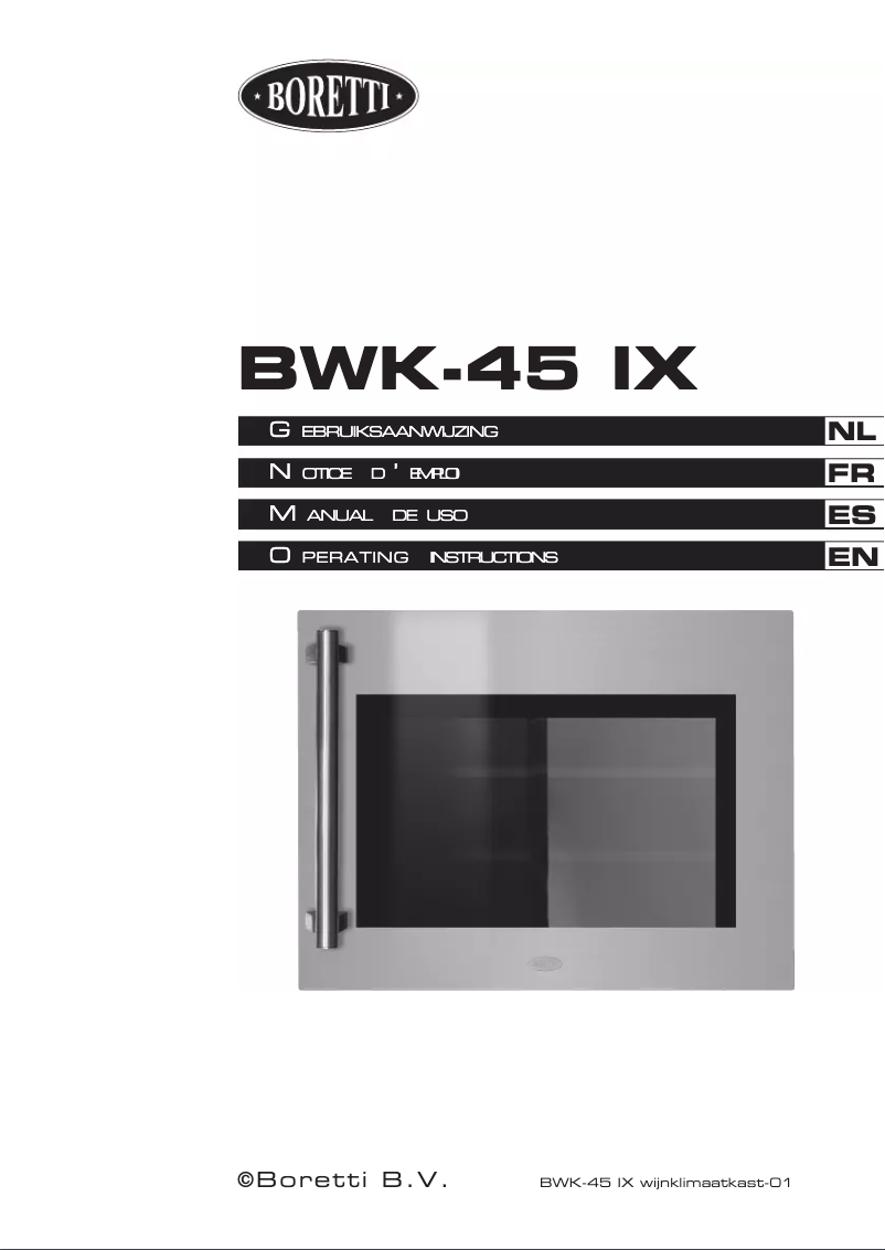 Image de la première page du manuel de l'appareil BWK-45 IX