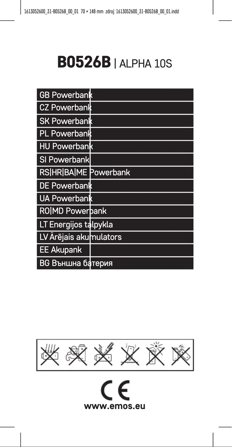 Page n°1 - Manuel utilisateur Emos B0526B