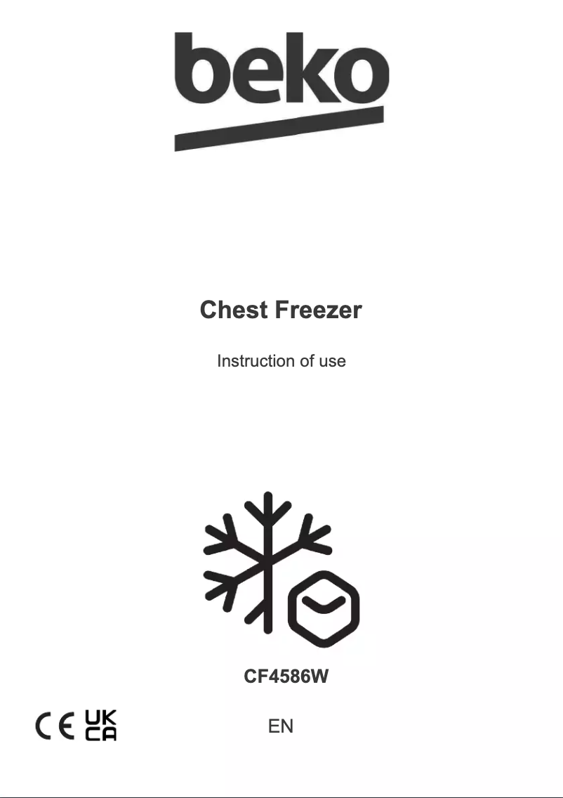 Page 1 de la notice Manuel utilisateur Beko CF4586W