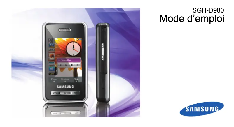 Page n°1 - Manuel utilisateur Samsung SGH-D980