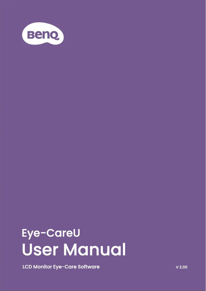 Page n°1 - Manuel utilisateur BenQ Eye-CareU