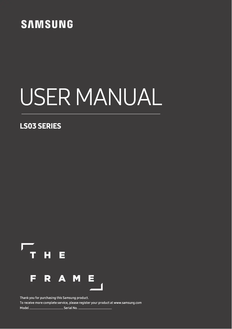 Page n°1 - Manuel utilisateur Samsung The Frame UE43LS03N
