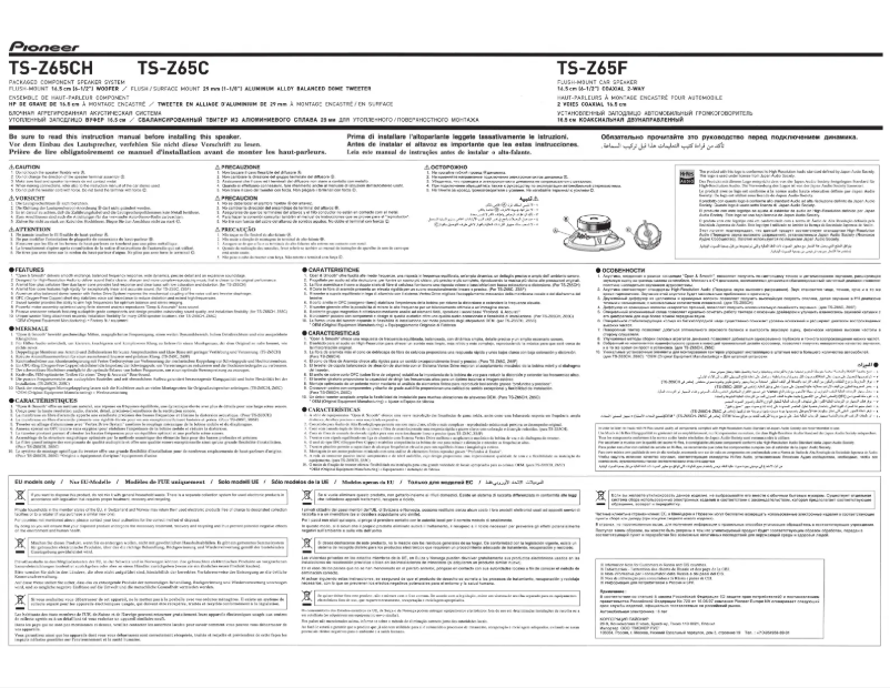 Page n°1 - Mode d'emploi Pioneer TS-Z65CH