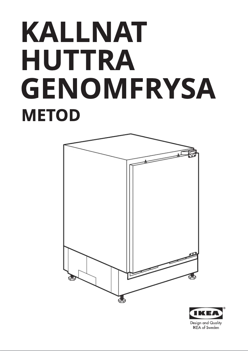 Page 1 de la notice Manuel utilisateur Ikea HUTTRA 404.432.27