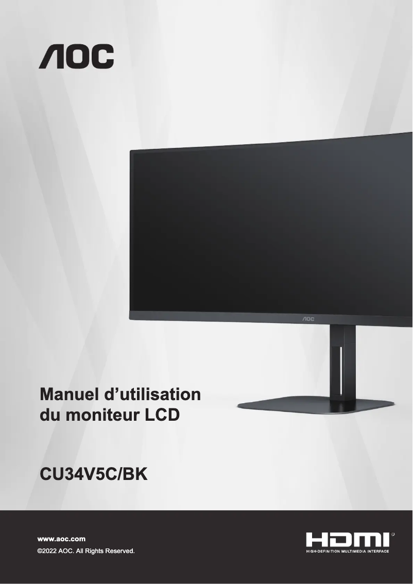 Image de la première page du manuel de l'appareil CU34V5C