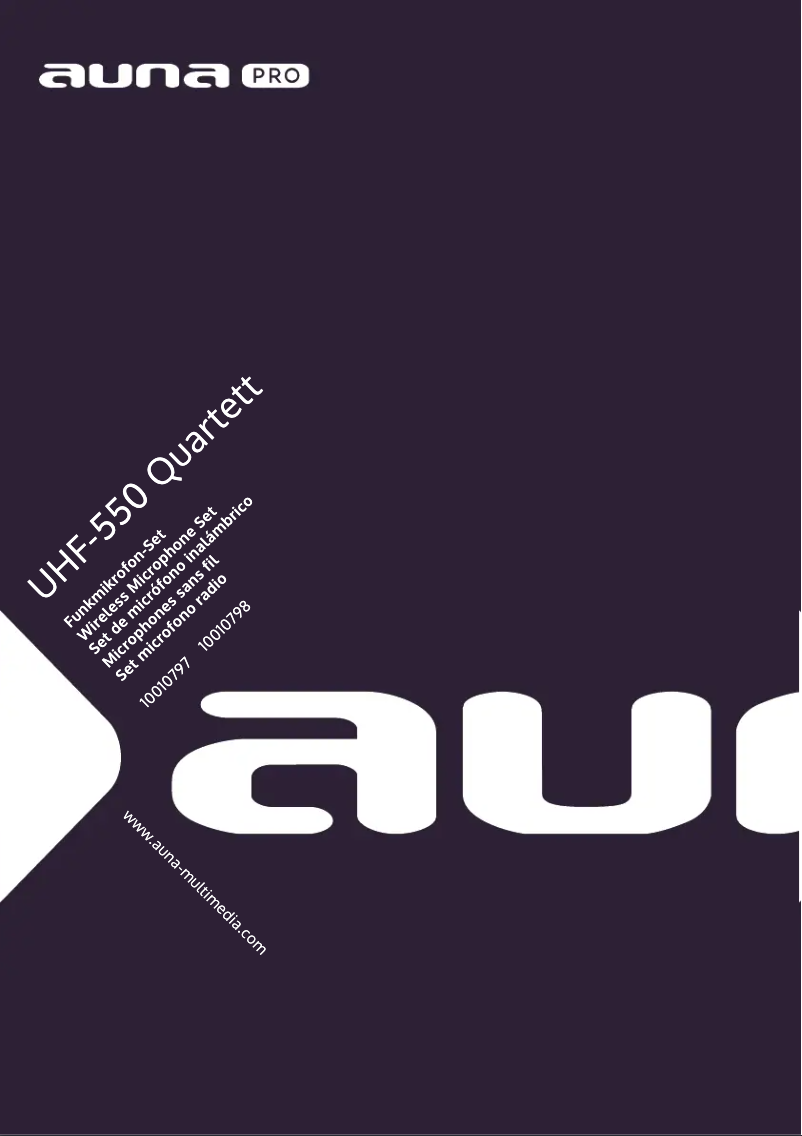 Page n°1 - Manuel utilisateur Auna UHF-550 Quartett