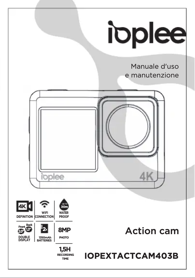 Page 1 de la notice Manuel utilisateur IOPLEE IOPEXTACTCAM403B