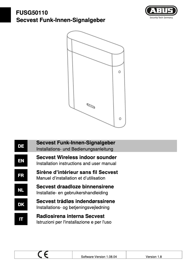 Image de la première page du manuel de l'appareil FUSG50110