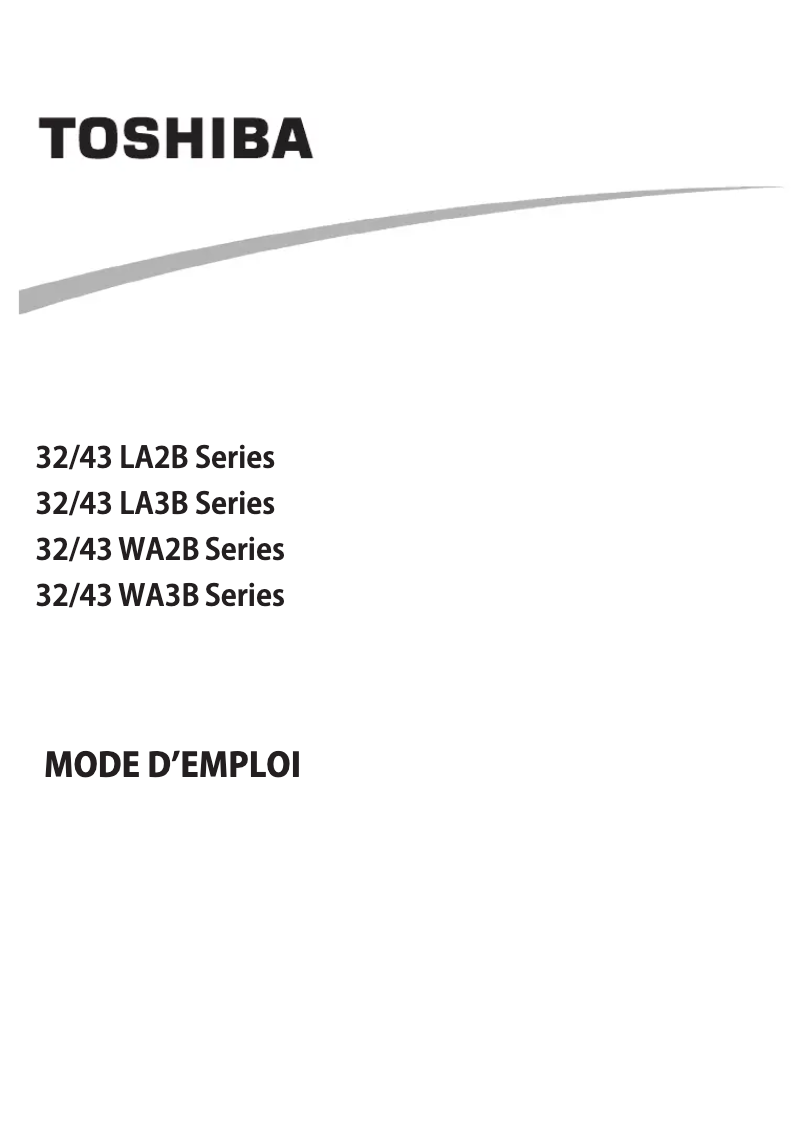 Page n°1 - Manuel utilisateur Toshiba 43LA2063DA