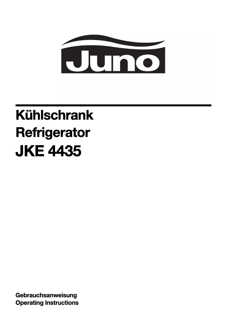 Page n°1 - Manuel utilisateur Juno JKE4435