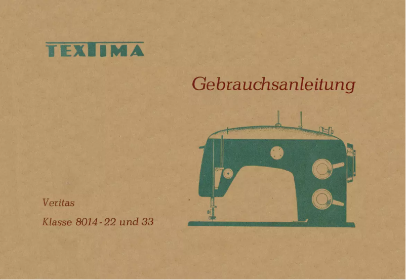 Image de la première page du manuel de l'appareil Textima 8014/22