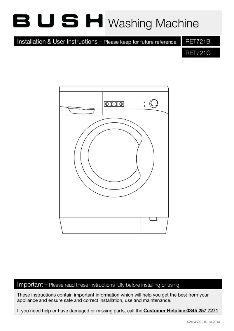 Image de la première page du manuel de l'appareil RET721B