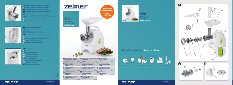 Page n°1 - Manuel utilisateur Zelmer 986