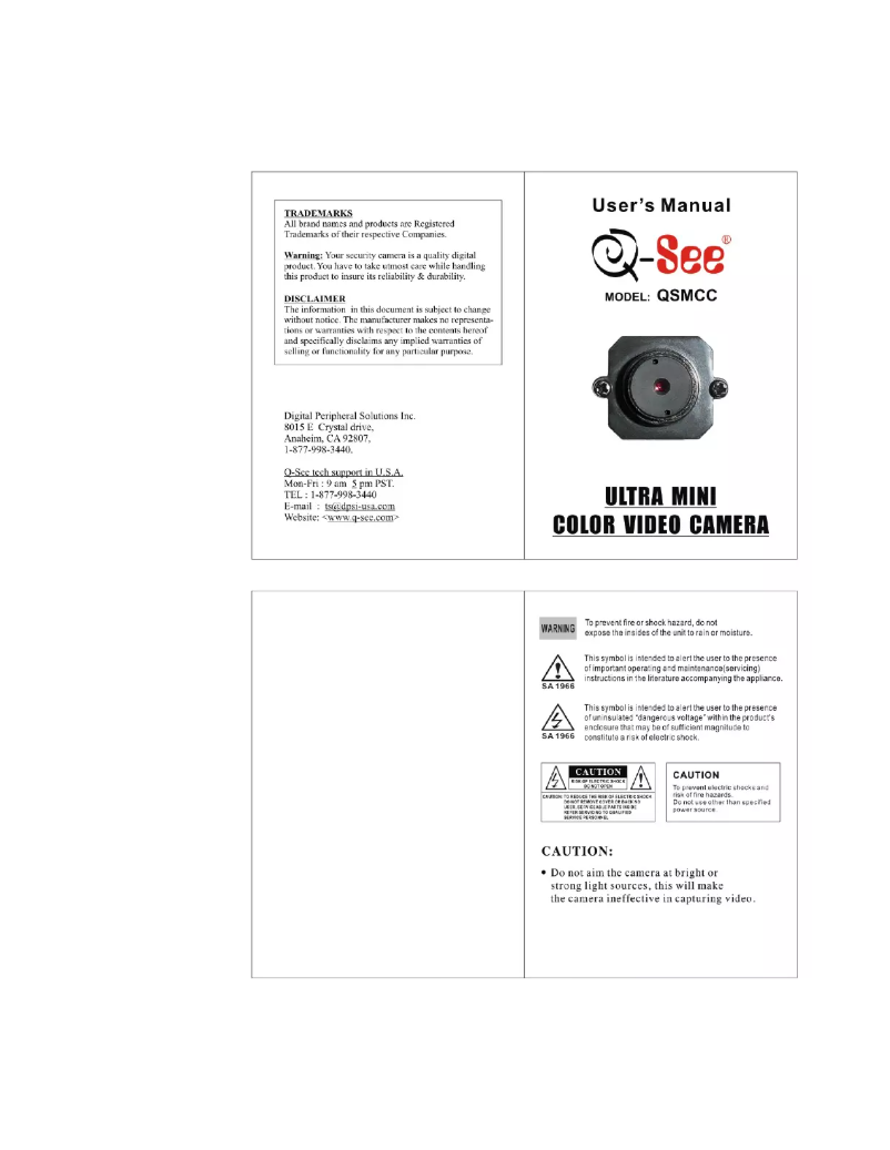 Image de la première page du manuel de l'appareil QSMCC