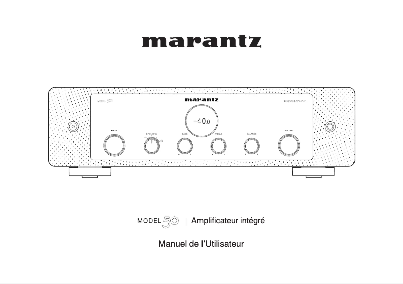 Página 1 del manual Manual de usuario Marantz Model 50