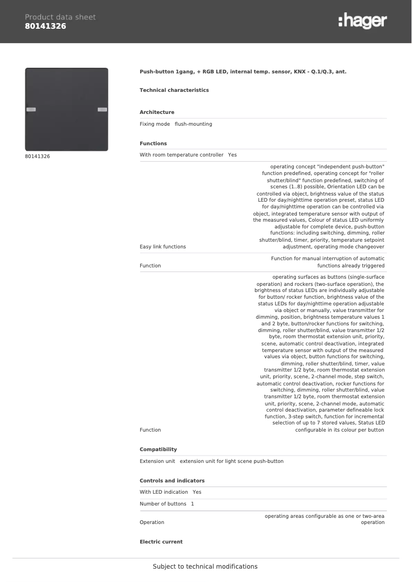 Image de la première page du manuel de l'appareil 80141326