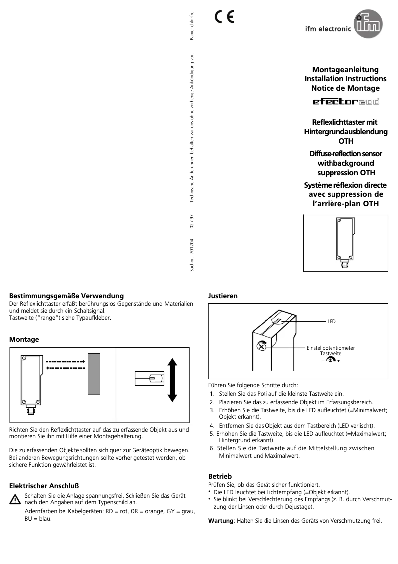 Page n°1 - Manuel utilisateur IFM OT5205