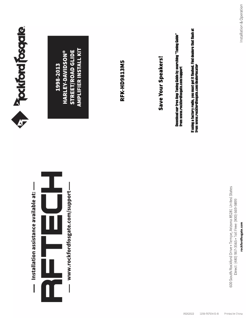 Página 1 del manual Manual de usuario Rockford Fosgate HD14CVO-STG2