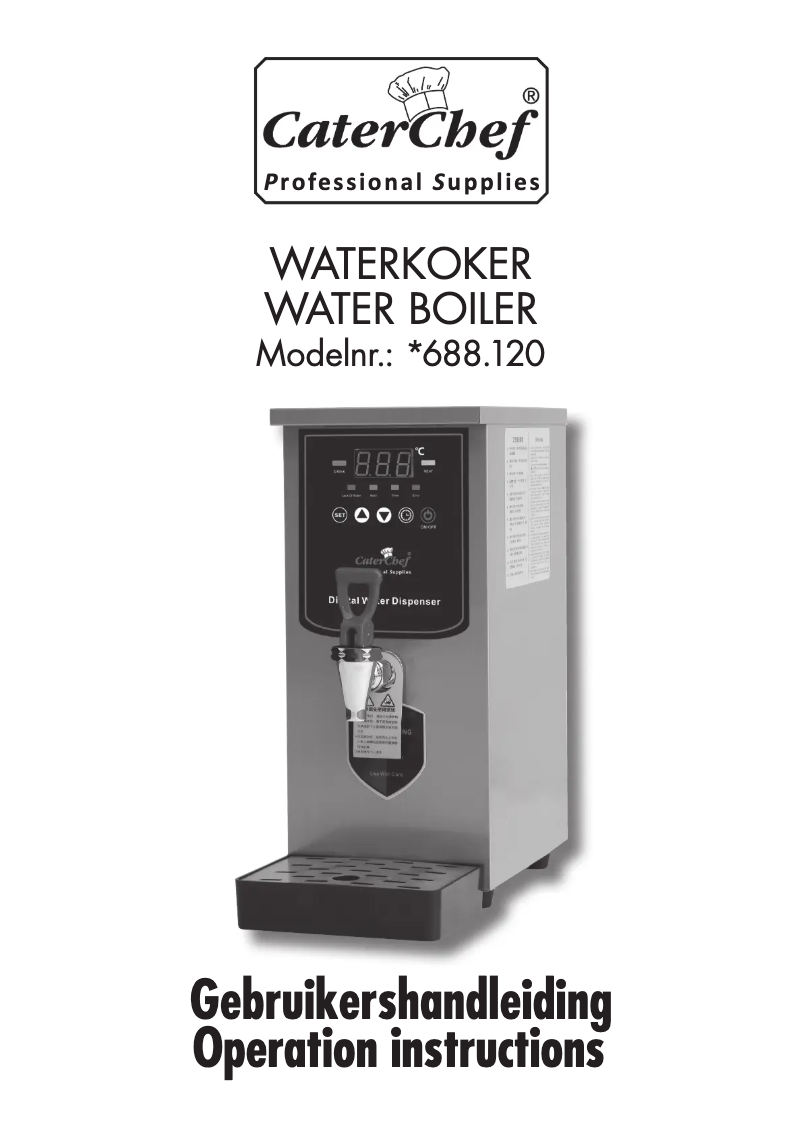 Page 1 de la notice Manuel utilisateur CaterChef 688.120