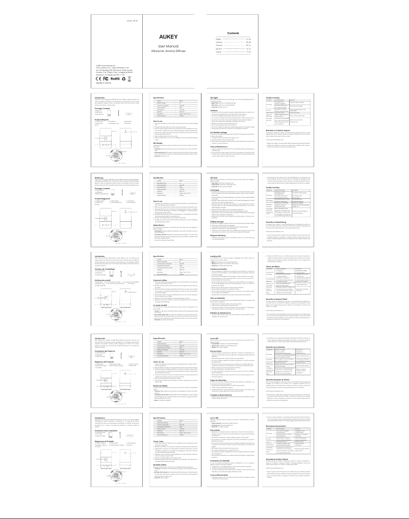 Imagen de la primera página del manual del dispositivo BE-A9