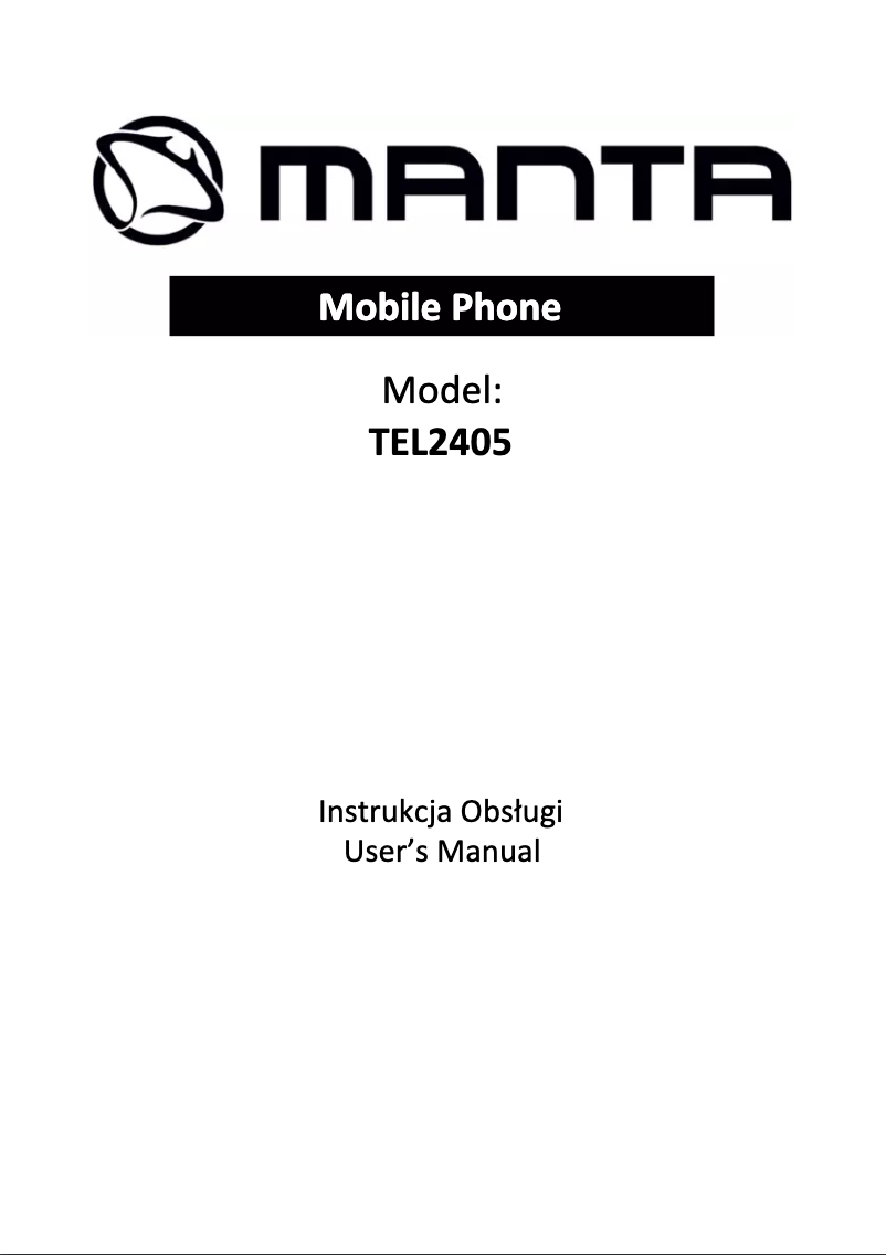 Page 1 de la notice Manuel utilisateur Manta TEL2405